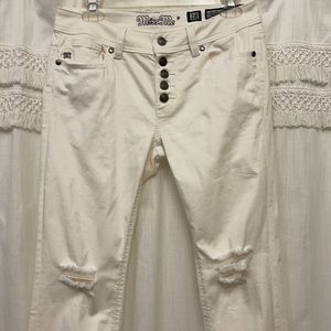 Miss Me White Skinny Jeans
